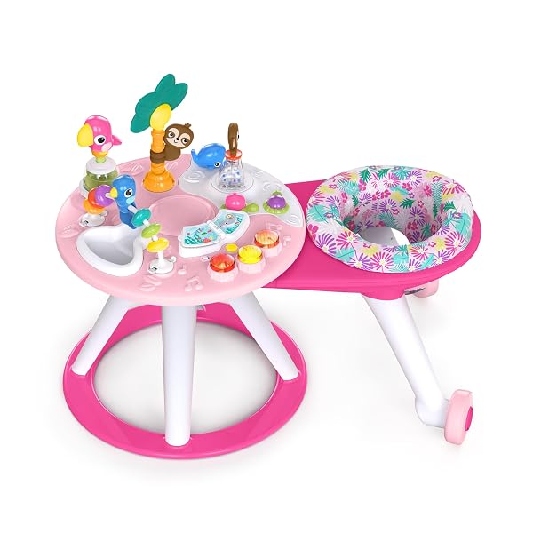 Around We Go Tropic Coral 2-in-1 Spielstation & Lauflernwagen, Spieletisch mit Lichtern & 
