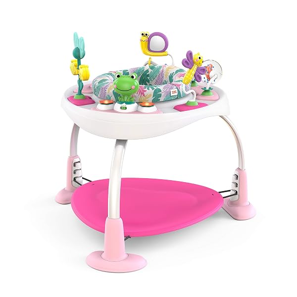 Bounce Baby, Playful Palms, 2 In 1 Aktivitätshüpfer, Spielzentrum & Spieltisch, Lichtern, 