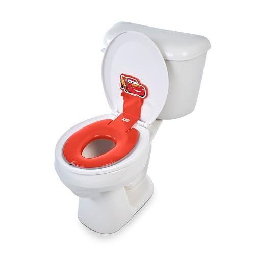 Cars Lightning McQueen Flip & Sit Töpfchensitz für Kleinkinder, Sicherer Toilettenaufsatz 