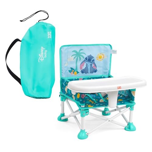 Disney Stitch Pop 'N Sit Tragbare Sitzerhöhung, für drinnen und draußen, Bodensitz mit Ess
