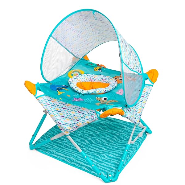 Findet Nemo Jumperoo Spielcenter, Tragbares Aktivitätscenter für Babys, mit Sonnendach, Un
