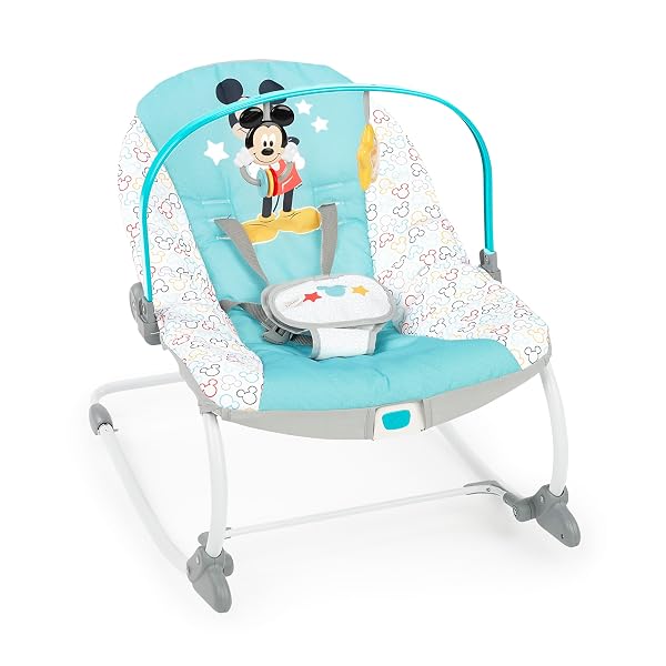 Mickey Mouse Babywippe von Neugeborenen bis Kleinkind mit Vibrationen und abnehmbarer Spie