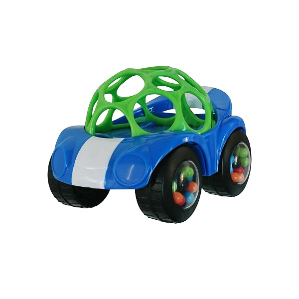 Oball, Spielzeugauto mit Rassel, Motorikspielzeug für Babys und Kleinkinder ab 3 Monaten, 