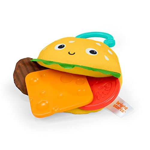 Say Cheeseburger Beißring für unterwegs und Kinderwagenspielzeug, BPA-frei, Unisex, 3 Mona