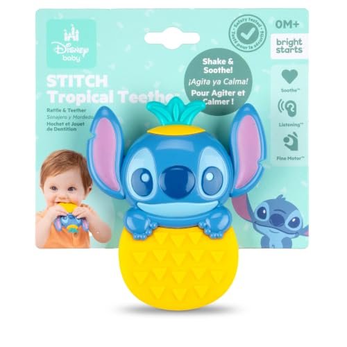 Stitch Tropical Teethe Rassel & Beißspielzeug, Ananasförmiges Beißspielzeug für Neugeboren