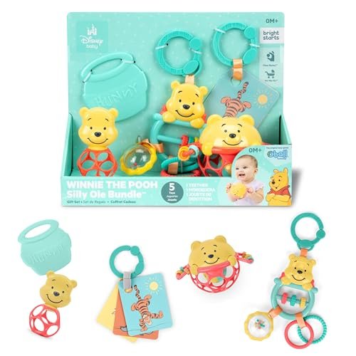 Winnie Puuh Silly Ole Bundle Geschenk-Set, 5 Spielzeugen für Neugeborene und ältere Kinder